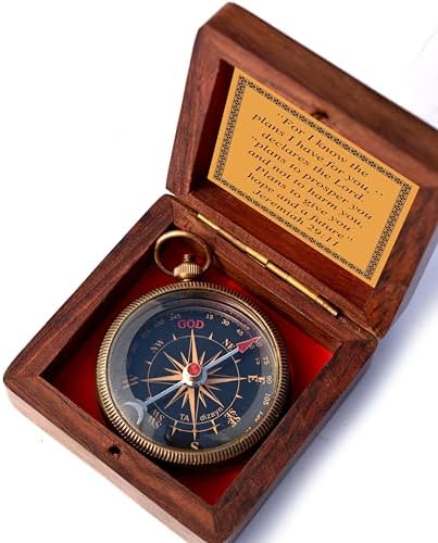 For I Know The Plans I Have For You, Jeremiah 29:11, Solid Brass Directional Engraved Compass, Baptism Gifts for Boys Girls, First Communion, Christian Gifts for Men, First Confirmation Gifts for Boys - Image 7