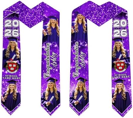 D-Story RN Graduation Stole Custom Nursing Stole Registered Nurse BSN MSN Graduation Sash Class of 2026 - Image 3