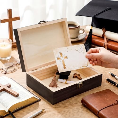 Graduation Memory Keepsake Box with Photo Custom 2026 Large Grad Card Box with Customized Picture Gift for Him Her for Graduate Grad High School Party(Black,Religious) - Image 3