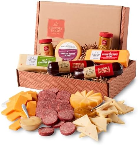 Hickory Farms Farmhouse Meat and Cheese Food Gift Basket (Medium) - Box Set | Charcuterie Board Food | Summer Sausage | Father's Day | Mother's Day | Easter | Christmas | Holiday | Housewarming | Gourmet | Sympathy | Care Package - Image 3