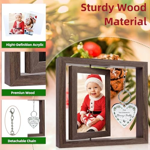 Our First Christmas as Mommy and Daddy Picture Frame, Gifts for New Mom and Dad, Baby First Christmas Picture Frame, 1st Xmas Gifts for New Parents Newborn Baby - Image 6