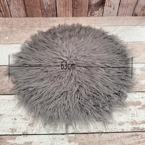 Newborn Photography Blanket Props Baby Photoshoots Layer Photo Posing Rug (Grey) - Image 3