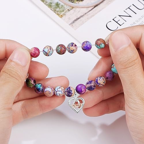 Gifts for Women Faith Cross Bracelet, Unique Amazonite Bracelets for Women - Image 5
