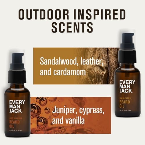 Every Man Jack Hydrating Beard Oil for Men, Aged Bourbon & Sandalwood Teak - Image 3