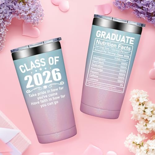 Fufandi Graduation Gift for Her - Class of 2026 Graduation Gift - College High School Graduations Gifts - Congratulations Gift for Women - Tumbler Cup 20oz - Image 4