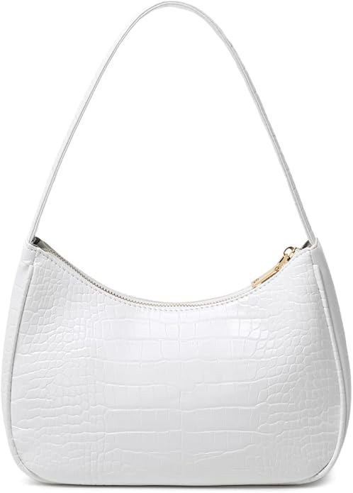 Shoulder Bags for Women, Cute Hobo Tote Handbag Mini Clutch Purse with Zipper Closure