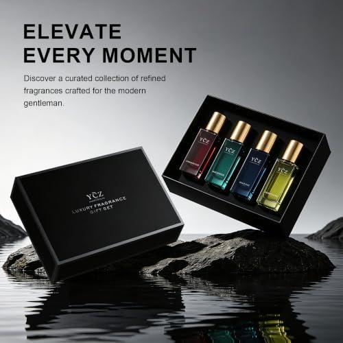 Ycz Luxury Men's Fragrance Gift Set, 4 x 25 mL Eau De Parfum - Image 6