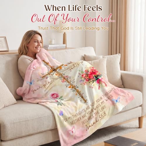 WRAPIX Christian Gifts for Women Faith - Soft Fleece Throw Blanket 50x60 in - Image 2