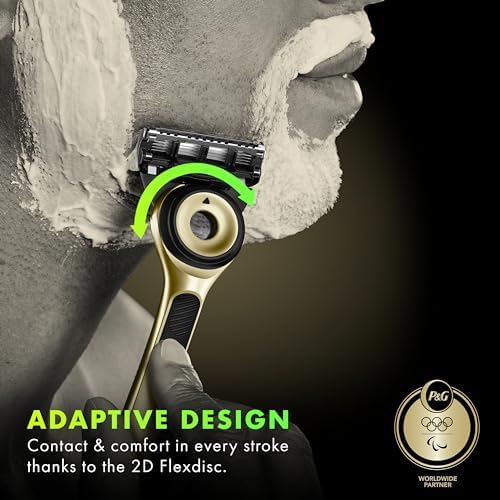 GilletteLabs with Exfoliating Bar Razor for Men, Champion Gold Edition - 1 Handle, 1 Razor Blade Refill, Includes Premium Magnetic Stand - Image 4