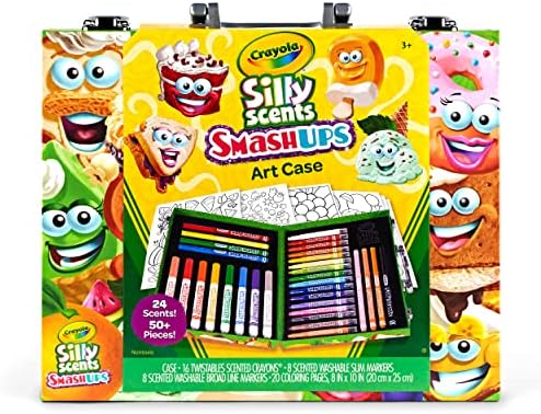 Crayola Silly Scents Mini Inspiration Art Case, Scented Crayons & Markers Set, Art Kit for Kids, Coloring Supplies, Travel Gifts for Kids, Ages 4+ by Crayola