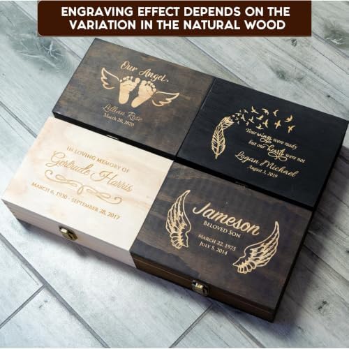 Personalized Memorial Keepsake Box, Sympathy Gift for Loss of Loved One - Image 6