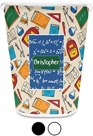 RNK Shops Personalized Math Lesson Waste Basket - Single Sided (Black) - Image 4