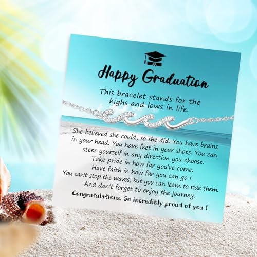 Gifts for Women, Cool Waves Bracelet Christmas Birthday Gift for Happy Birthday 21st, 30th, 40th, 50th, 60th Birthday Gift Ideas for Women Ladies Bestie Friend Sister Mom Daughter Wife Grandma - Image 4