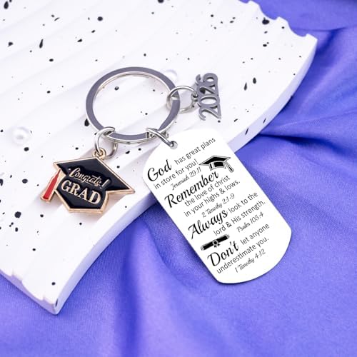 Inspirational Grad Gift For Her Him Class Of 2026 Graduation Keychain Gift - Image 5