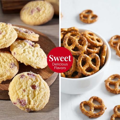 Broadway Basketeers Glittering Gold Gift Tower with Cookies Snacks & Treats - Image 5