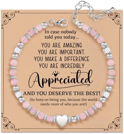 Inspirational Gifts Bracelets for Women, Healing Natural Stone Bracelets by ZOKCC