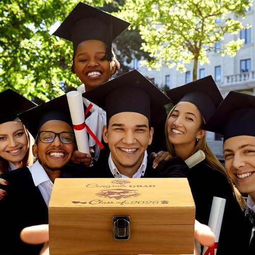 Graduation Memory Keepsake Box with Photo Custom 2026 Large Grad Card Box with Customized Picture Gift for Him Her for Graduate Grad High School Party(Yellow,Classic) - Image 6