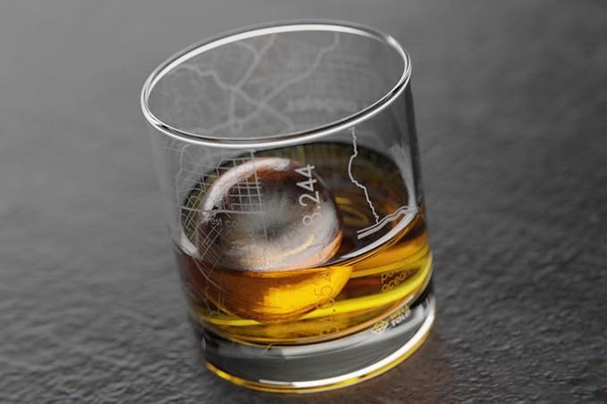 Well Told Engraved Los Angeles California Map Rocks Glass, Old Fashioned Whiskey Glass (11 oz, Clear) Etched Whiskey Glass, Gifts For Whiskey Lovers