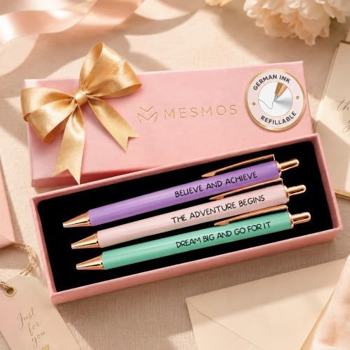 MESMOS 3pc Fancy Pen Set, 2026 Graduation Gift for Her, Congrats Grad High School and College Graduation Presents for Girls, Women and Daughter, From 8th Grade to Masters Degree Graduate Gifts by MesmorizingMemoriesMoments