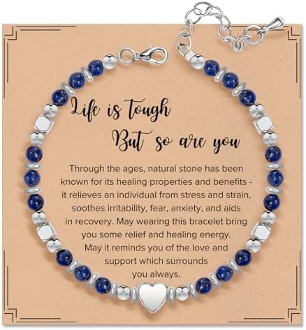 Inspirational Gifts Bracelets for Women, Healing Natural Stone Bracelets by ZOKCC
