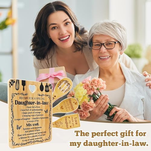 Daughter in Law Gifts, "Recipe for a Special Daughter-in-Law" Cutting Board - Image 3