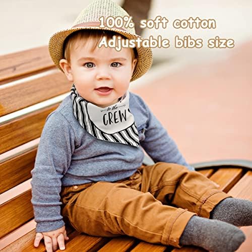 Baby Gift Set, Baby Shower Gifts Basket Newborn Blanket Baby Lovey Security Blanket, Funny Baby Bibs Socks & Greeting Card - Baby Gift Basket Newborn Shower Basket for Boys - Image 4
