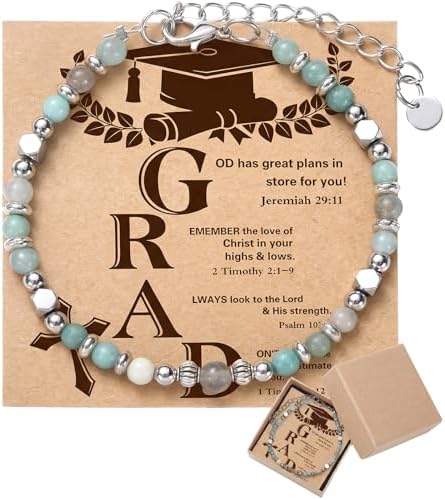 Unittype 2026 Graduation Gifts Christian Moonstone Bracelet for Her by Unittype