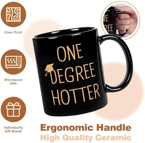 Petalsun Graduation Gift for Her, Him - 11oz Ceramic One Degree Hotter Mug - Image 3