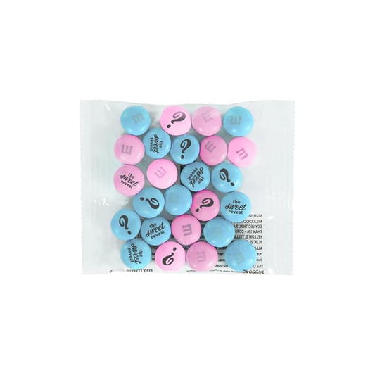 M&M'S World Gender Reveal Favors Milk Chocolate Candy .75oz 20 Pack Bag with Light Blue and Pink M&M'S for Baby Showers Gender Reveal Events and Party Giveaways