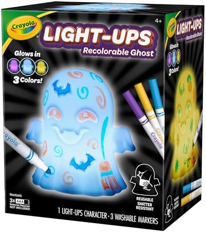 Crayola Light-Ups Ghost, Reusable Coloring Light Up Halloween Toy for Kids - Image 6