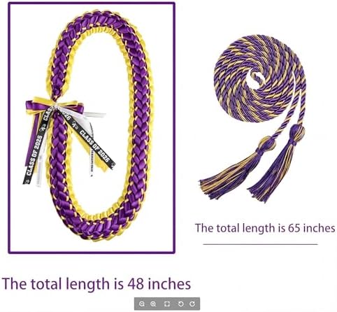 TFTAFAN Graduation Leis and Graduation Honor Cords Class of 2026 Graduation Ribbon Lei Graduation Necklace Braided Necklaces gift for Student Gifts Party Supplies - Image 3