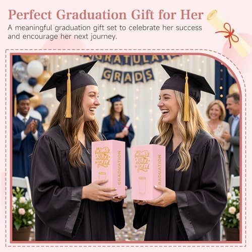 Graduation Gift for Her 2026, Class of 2026 Graduation Cup for Senior High School College Girls Women Daughter Sister Best Friend, 20oz Tumbler Gift Set with Lid, Straw & Box, She Believed So She Did - Image 7