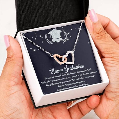 VIRAGIL 2023 Graduation Gifts for Her, Class of 2024 Love Knot Sterling Silver Pendant Necklace Senior College Graduation Jewelry Gifts for Girl Daughter - Image 3