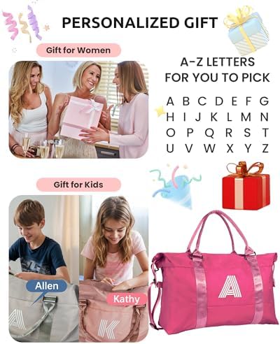 Tween Girls Gifts, Birthday Gift, Initial Bags for Girl - Image 2