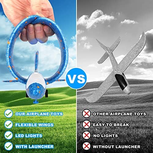 Fuwidvia 4 Pack Airplane Launcher Toys 13.2'', 2 Flight Modes - Image 5