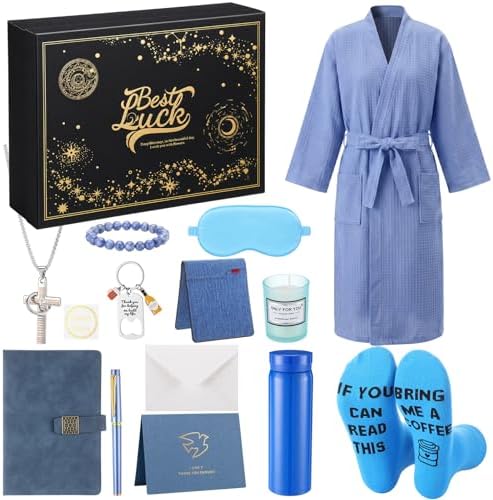 13 Pcs Birthday Gifts Baskets for Men Gifts Set for Christmas, Blue by Afarnook