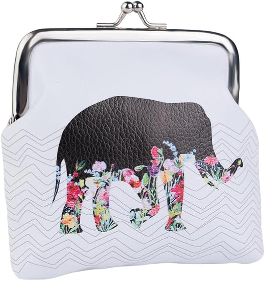 CONCISE Coin Purse Vintage Bag Lock Wallet Buckle Kiss Lock change purse leather coin purse change holder wallet coin