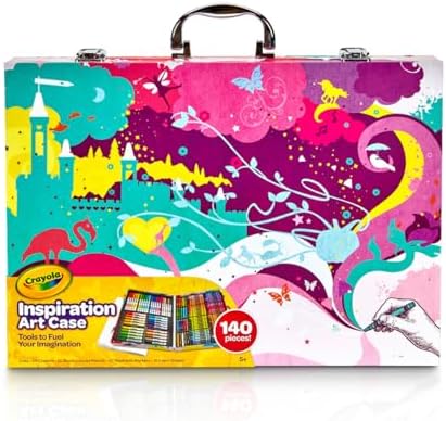 Crayola Inspiration Art Case Coloring Set - Tie-Dye (140ct), Art Supplies Set For Kids, Travel Drawing Kit, Gift for Girls & Boys, Ages 5+ [Amazon Exclusive] - Image 2