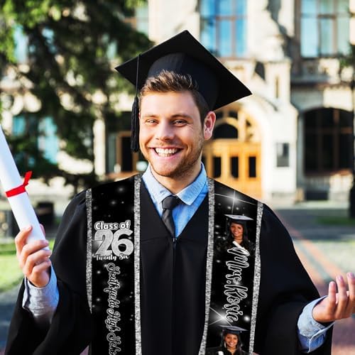 Custom Graduation Stole for Class of 2026 Personalized Unisex Graduation Sash Unique Gifts for Him Her - Image 3