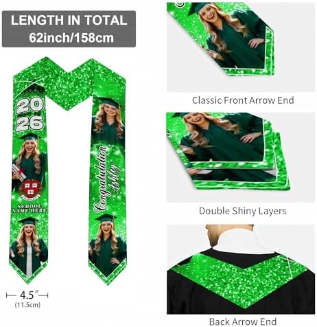 D-Story RN Graduation Stole Custom Nursing Stole Registered Nurse BSN MSN Graduation Sash Class of 2026 - Image 2