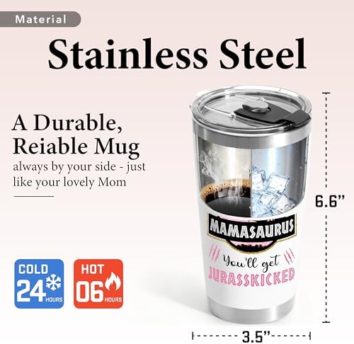 Gifts for Mom from Daughter, Son for Mothers Day, Christmas, Birthday - Birthday Gifts for Moms, Birthday Present for mom, Happy Birthdays Moms - Best Mother Tumbler 20Oz Stainless Steel Coffee Cup - Image 4