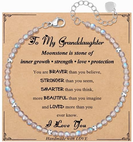 JoycuFF Moonstone Bracelet Christmas Birthday Valentines Gifts for Women by Joycuff