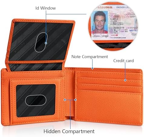 RUNBOX Wallet for Men -Slim Rfid Leather Mens Bifold Novelty Wallets 2 ID Window With Gift Box Men's Accessories - Image 4