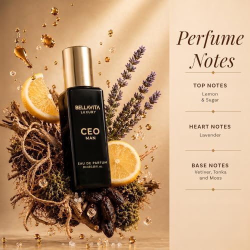 Bella Vita Organic Man Luxury Perfume Gift Set 4x20 ML for Men with Dominus, Oud, CEO, Impact Perfume|Woody, Citrusy Long Lasting EDP & EDC Fragrance Scent |80 ML - Image 4