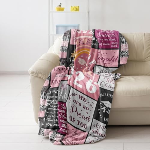 Graduation Gifts 2026 Blanket 60"x50", Class of 2026 High School College Masters Degree Graduation Gifts for Her Women, Graduation Gift Ideas - Image 3