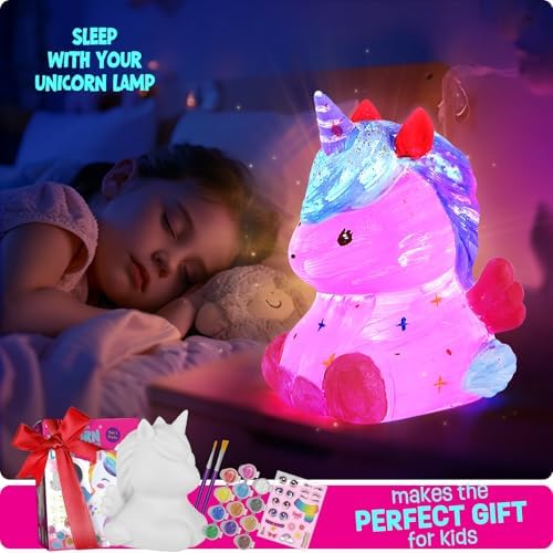 Paint Your Own Unicorn Lamp Kit, Crafts for Kids Ages 6-12, Gifts for Girls - Image 6