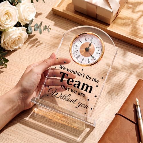 Landical Team Appreciation Gifts Acrylic Clock Thank You Gift for Coworker - Image 5