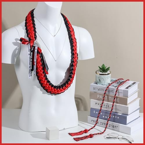 TFTAFAN Graduation Leis and Graduation Honor Cords Class of 2026 Graduation Ribbon Lei Graduation Necklace Braided Necklaces gift for Student Gifts Party Supplies - Image 3