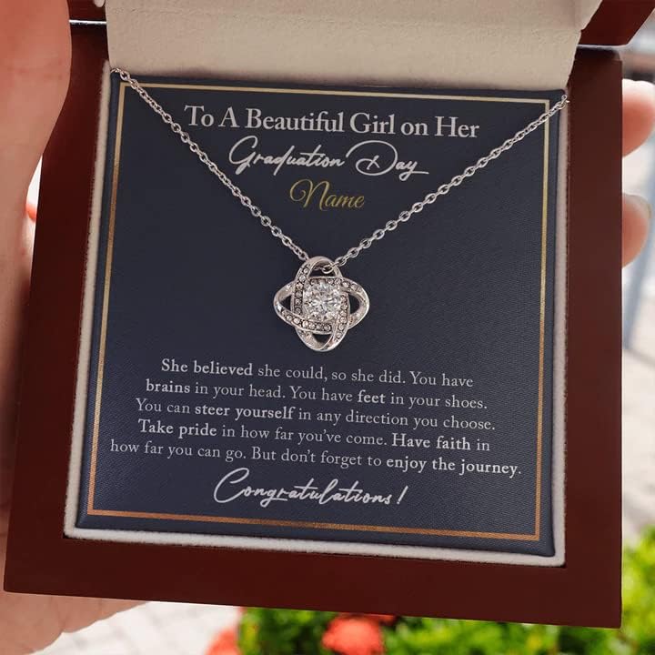 Graduation Gifts, Graduation Necklace Knot Love Seniors College High School for Daughter Granddaughter Sister Niece Best Friend - Image 6