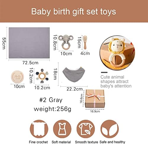 EERKEOD Baby Gift Set for Newborn New Baby Gift Set - Newborn Baby Essentials Baby Bath Set with Baby Blanket Baby Rattle - New Born Baby Girls Gift & Baby Boy Gifts for Baby Shower - Image 4
